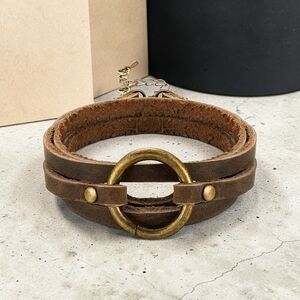 Faux Leather Multi Layered Bracelet